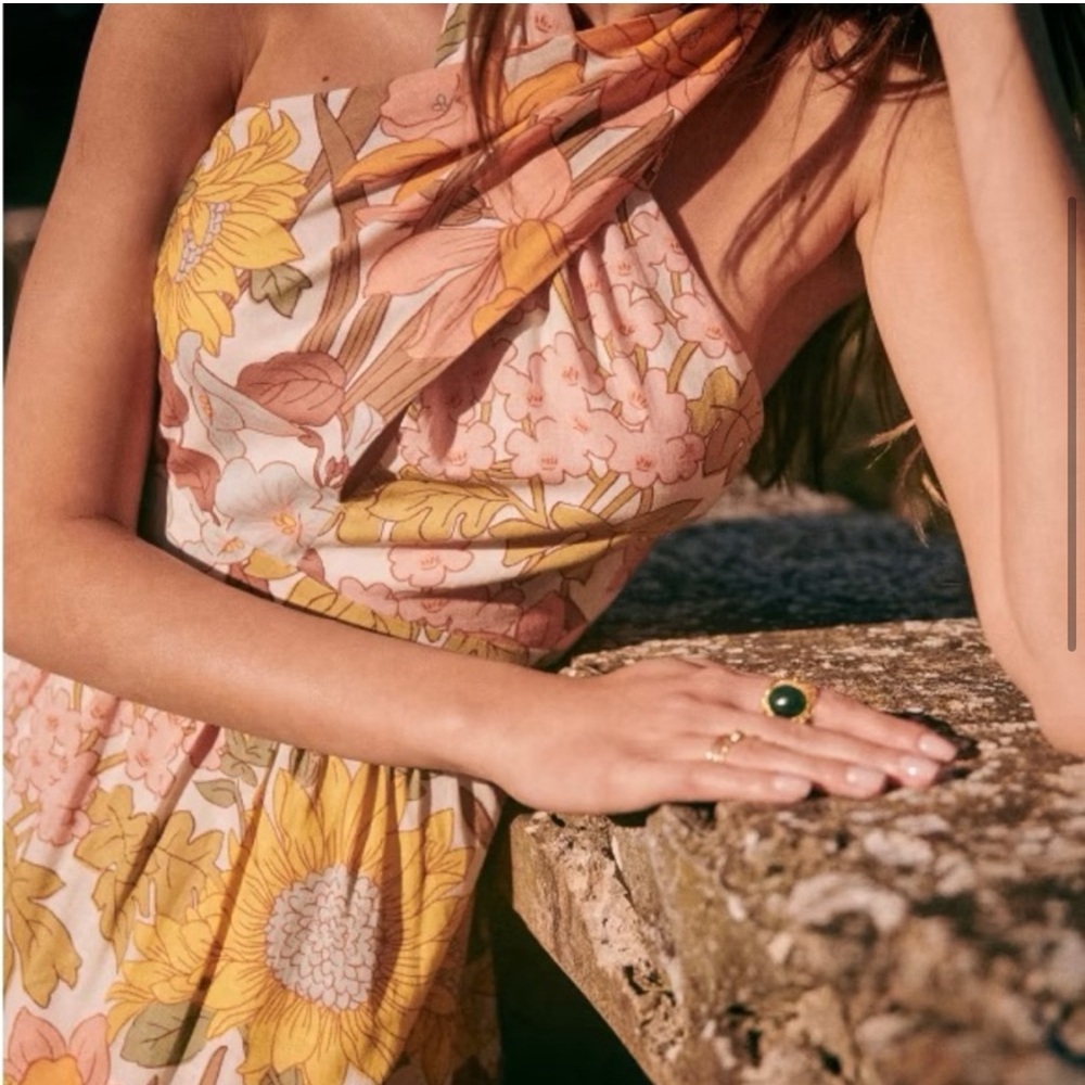 Sezane Billie Dress 70s Boho Floral sz34